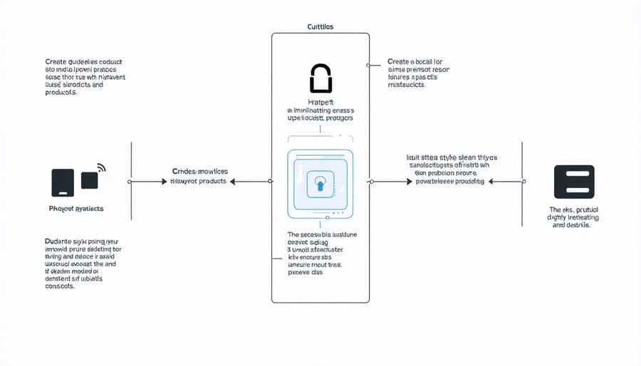 Visual representation of secure protocols used in digital product imports